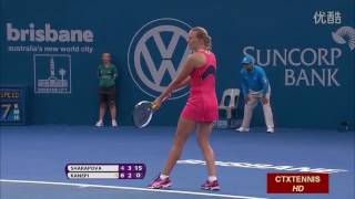 Maria Sharapova VS Kaia Kanepi Highlight Brisbane 2014 QF [upl. by Rexferd146]