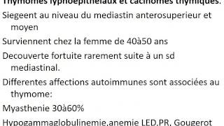 PNEUMOLOGIE LES TUMEURS MEDIASTINALES 2015 [upl. by Beth182]