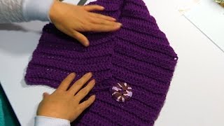 How to Crochet an Easy Scarf with A Button Tutorial [upl. by Obbard644]