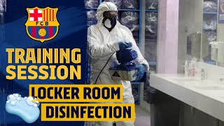 How BARÇA dressing rooms are DISINFECTED at Ciutat Esportiva Joan Gamper [upl. by Eelah]