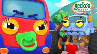 Toy Fight Baby Truck Gets Angry  Geckos Garage  Trucks For Children  Cartoons For Kids [upl. by Odnumyer]