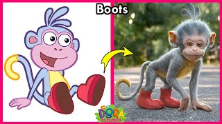 🙈 Monkey Cartoon Characters 🔥 Real Life [upl. by Yessac]