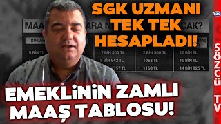 Yeni Emekli Maaş Farkı Tablosu SGK Uzmanı Hesaplayarak Anlattı Kök Maaş Detayı [upl. by Enaled]