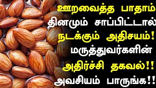 ஊறவைத்த பாதாம் மருத்துவ நன்மைகள்Badam Health Benefits in TamilSoaked Almonds Health Tips in Tamil [upl. by Noraed504]