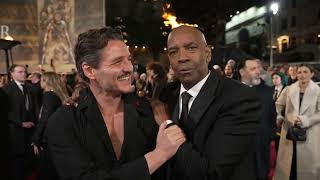 GLADIATOR II Denzel Washington and Pedro Pascal at London World premiere  ScreenSlam [upl. by Fernyak832]