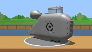 Building and testing Grumobile Despicable Me  cartoon for kids [upl. by Nohpets]