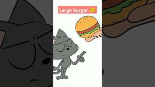 😆Large burger🤣😅😁shorts animation animatiomeme rico [upl. by Ullyot]