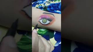 Cut crease eye makeup tutorialshortsvideo youtuber ytshort [upl. by Rakel]