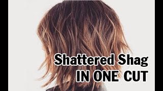 Quick Haircut How to do a quotShattered Shag Haircutquot in One Cut [upl. by Atteloiv]