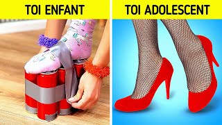 TOI ENFANT VS TOI ADOLESCENT 💢😤 Astuces Géniales pour Résoudre des Problèmes de Beauté Étonnants [upl. by Emmery]