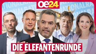 NRWahl 2024 Die große Elefantenrunde auf oe24TV [upl. by Newol174]