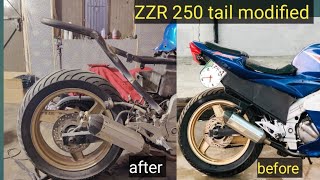 ZZR 250 tail modified  Kawasaki zzr 250 ki tail modified krny ka trika [upl. by Rayham808]