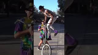 Shareef O’Neal Rides My Super Tall bike [upl. by Chessy856]