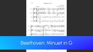 Beethoven Minuet in G arr for String Quartet MIDI Sample [upl. by Ydeh]