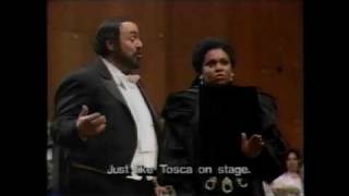 Toscas last duet with Leona amp Luciano Pavarotti Full Ending [upl. by Aisatsanna788]