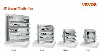 VEVOR 12 Shutter Exhaust Fan  Ultimate Ventilation for Garages amp Greenhouses [upl. by Isle]