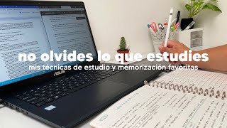 Estudia sin olvidar mis técnicas favoritas de estudio y memorización  métodos que debes conocer [upl. by Yreved980]