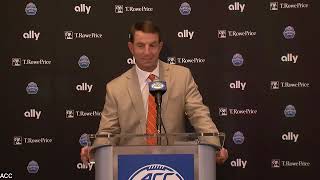 Dabo Swinney updates latest on Tigers going into ACC Championship [upl. by Krista263]