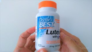 Doctors Best Lutein with Lutemax 2020 20 mg 180 Softgels Unboxing [upl. by Lowry]