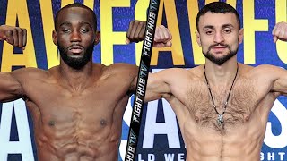 TERENCE CRAWFORD VS DAVID AVANESYAN • FULL WEIGH IN SHOW amp FACE OFF [upl. by Bartolemo]