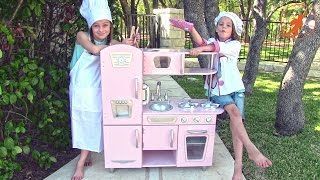 Kidkraft Kids Toy Kitchen  UnboxingReview and Pretend Cooking [upl. by Schell173]