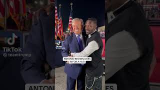 Antonio Brown Goes In For A Hug trump rally politics [upl. by Georgeanna]