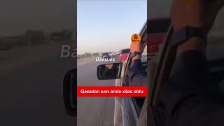 Qəzadan son anda xilas oldu❗️ qəza qeza avto avtomobil maşın polis baki baku azerbaycan [upl. by Laurin]