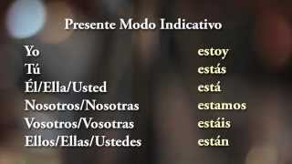 ESTAR  Tiempo Presente Indicativo  Conjugación de Verbos en español [upl. by Faubion]