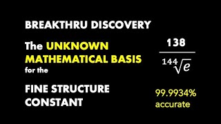 Fine Structure Constant  NEW Geometric amp Mathematical Basis FOUND [upl. by Lekcim]