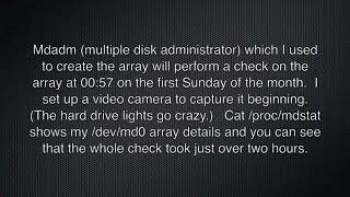 mdadm scheduled RAID1 check [upl. by Anahsat]