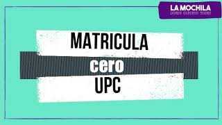 Matricula cero UPC [upl. by Koller]