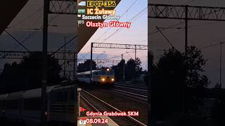 Przelot EP07356 IC Żuławy do Olsztyna Głównego przelatuje przez stacje Gdynia Grabówek SKM [upl. by Tirrell]