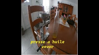 essai presse a huile vevor  huile de noix faire son huile [upl. by Aneetak248]