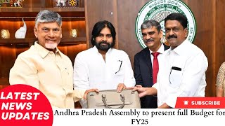 Andhra Pradesh Assembly to present full Budget for FY25 [upl. by Ertemed]