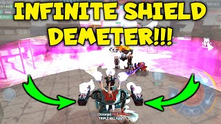 INFINITE SHIELD DEMETER Bug  War Robots Test Server Gameplay [upl. by Opal]