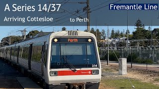 Transperth Adtranz Transperth A Series 1437  Arriving Cottesloe » Perth Fremantle Line [upl. by Cockburn]