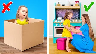 FUN CARDBOARD DIYS FOR CRAFTY PARENTS  Easy Kids Room Makeover [upl. by Argile]