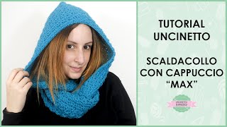 Tutorial scaldacollo con cappuccio unisex uncinetto quotMaxquot  Uncinetto dArgento [upl. by Ellasal]