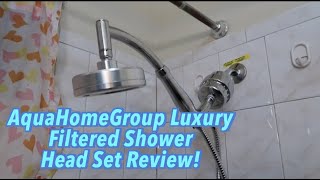 AquaHomeGroup Luxury Filtered Shower Head Set Review [upl. by Elsa]