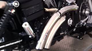 wwwamericanMotorsus presents BSL Rainbow Exhaust Dyna Streetbob mit ABE [upl. by Orola]