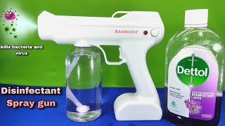 Unboxing portable rechargeable disinfectant Spray Fog machine gun  Innovative gadget review amazon [upl. by Cristen]