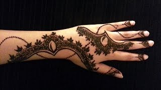 Arabic Simple Henna  Latest Mehndi Design  How To Apply Henna Mehendi Tattoo On Hand [upl. by Crosse]