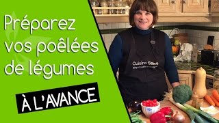 Recette healthy  Préparez vos poêlées de légumes maison à l’avance [upl. by Enibas]