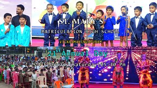 StMarys Matriculation High School  21st Annual Day  Vickramasingapuram  24th February 2024 [upl. by Aleihs295]