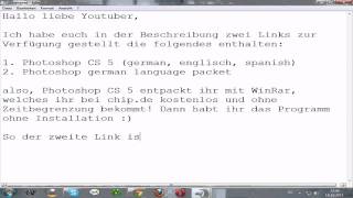 PHOTOSHOP CS5 in DEUTSCH Download 100mb ja kostenlos das ganze Programm in deutsch [upl. by Dionysus537]