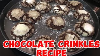 HOW TO MAKE A CHOCOLATE CRINKLES RECIPE STEP BY STEP food [upl. by Coraline]