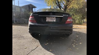 C63 AMG W204 Hpipe Resonator Delete Cold Starts Compilation [upl. by Toback]