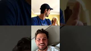 Novak Djokovic and Stan Wawrinka talking on Instagram Live during quarantine [upl. by Merell530]