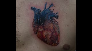 Surreal heart tattoo  time lapse [upl. by Stucker821]