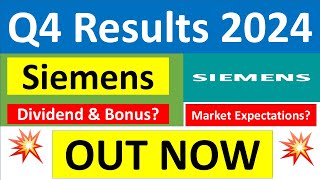 SIEMENS Q4 results 2024  SIEMENS results today  SIEMENS Share News  SIEMENS Share latest news [upl. by Aniv]